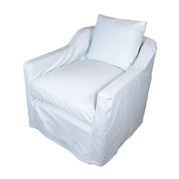 Dume Occasional Chair / Cotton Slip Cover / White