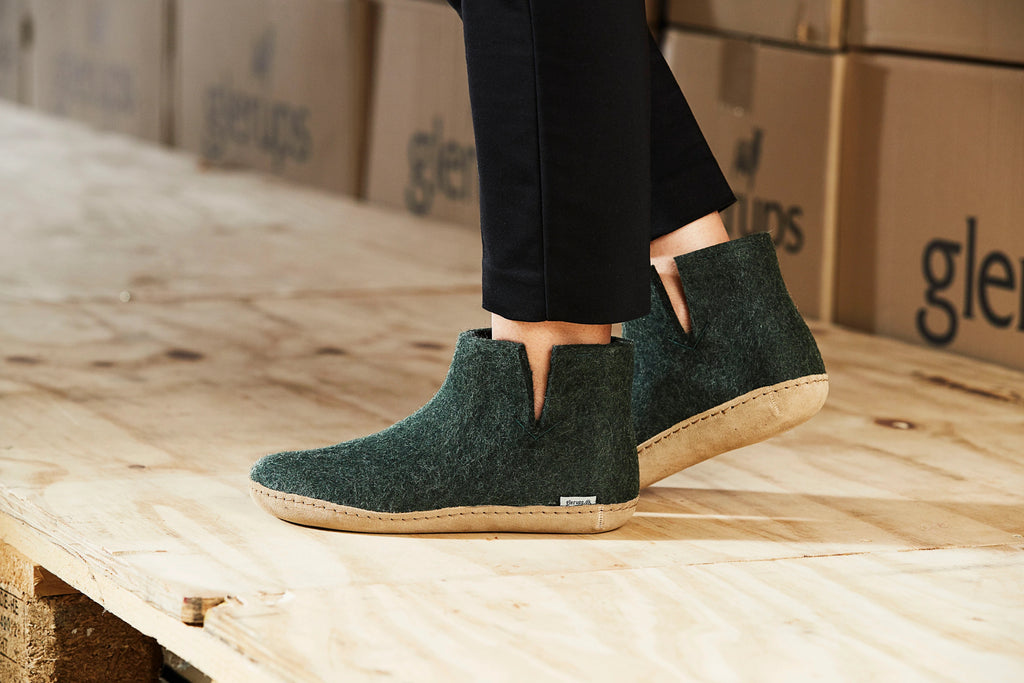 Glerups / Boot / Forest Green / Leather Sole