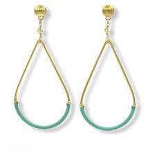 GAS Bijoux / Zanzibar Earrings / Gold + Turquoise