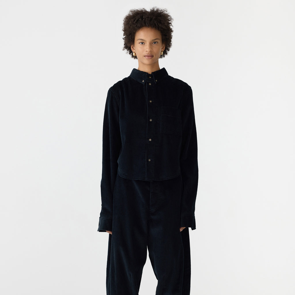 Bassike / Cord Classic Overshirt / Ink