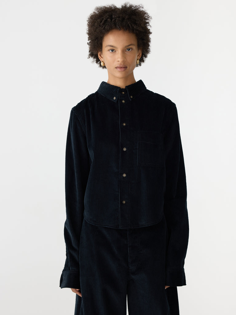 Bassike / Cord Classic Overshirt / Ink