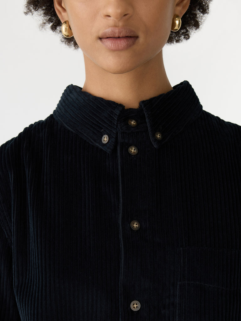 Bassike / Cord Classic Overshirt / Ink