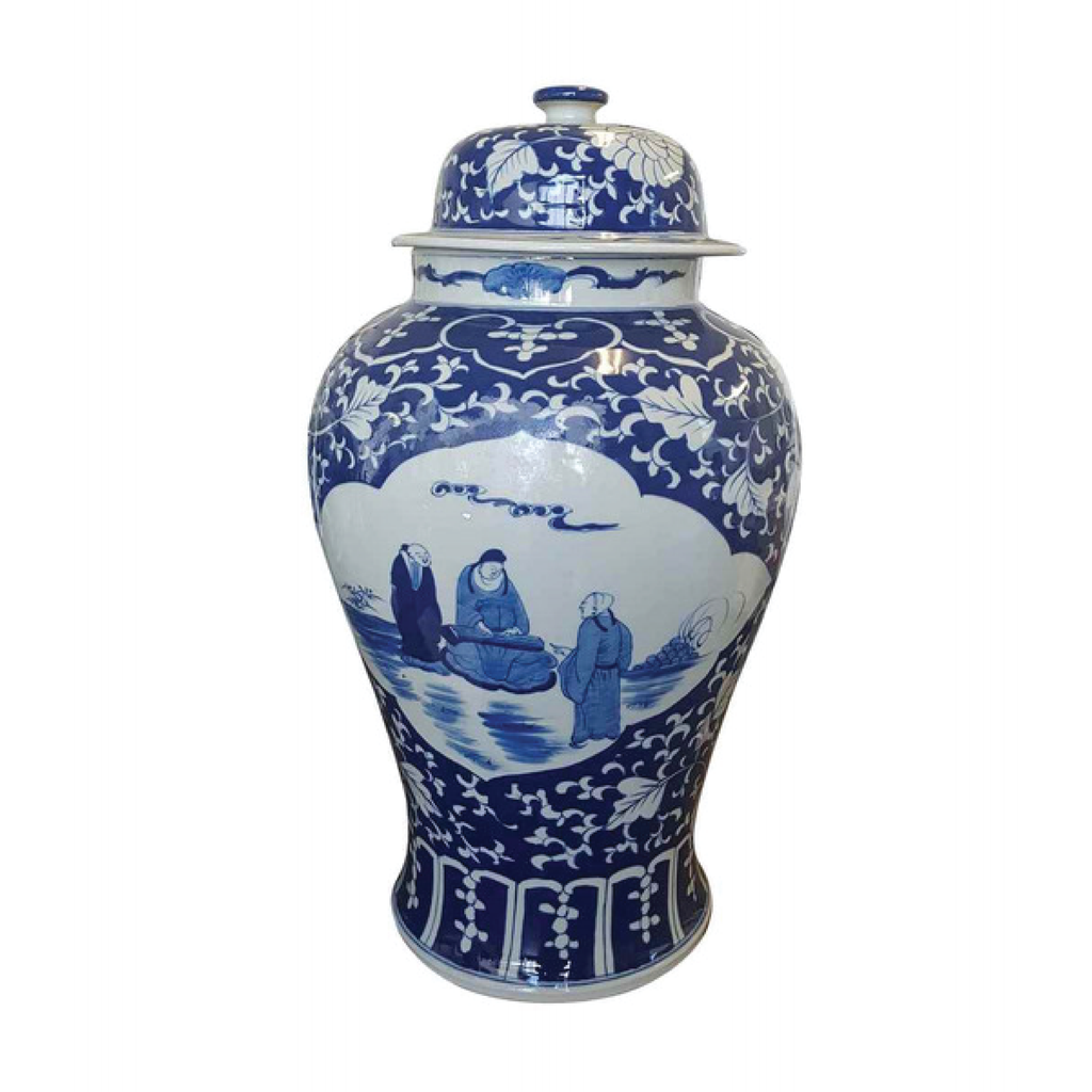 Ginger Jar / 3 Men in Medallion