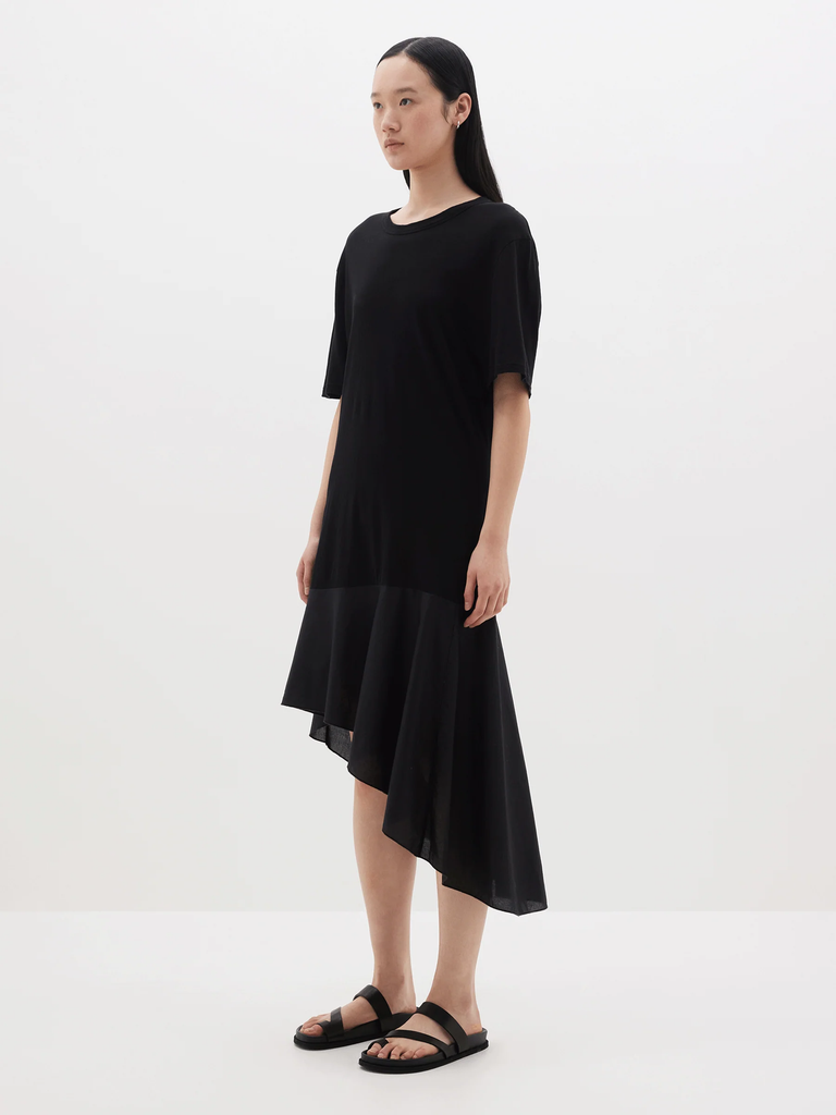 Bassike / Contrast T-Shirt Dress / Black