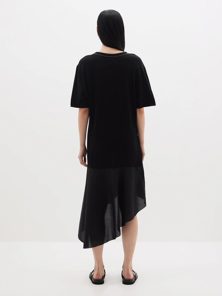 Bassike / Contrast T-Shirt Dress / Black