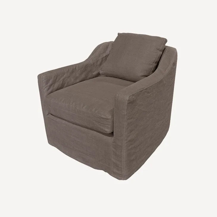 Dume Occassional Chair / Cotton Slip Cover / Coffee