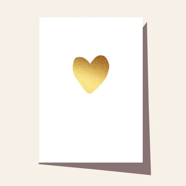 Elm / Greeting Card / Gold Heart