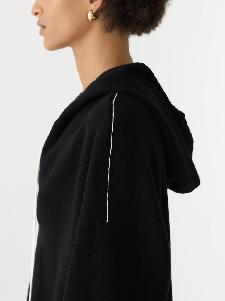 Bassike / Cotton Weekend Hoodie / Black
