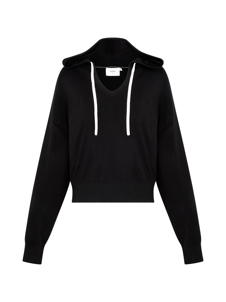 Bassike / Cotton Weekend Hoodie / Black