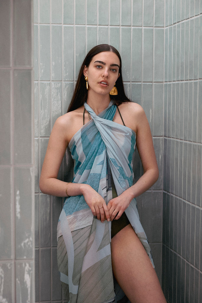 Good & Co / Athens / Oversized Silk Chiffon Scarf +Sarong
