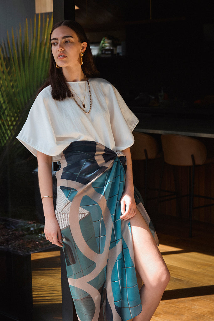 Good & Co / Noosa / Oversized Silk Chiffon Scarf + Sarong