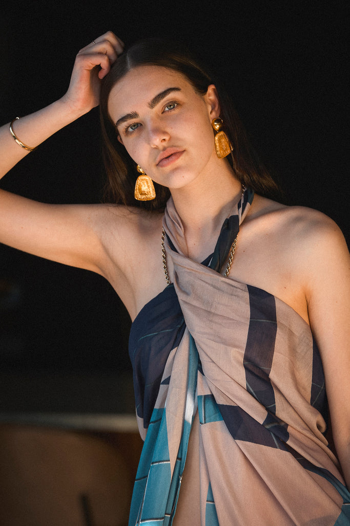 Good & Co / Noosa / Oversized Silk Chiffon Scarf + Sarong