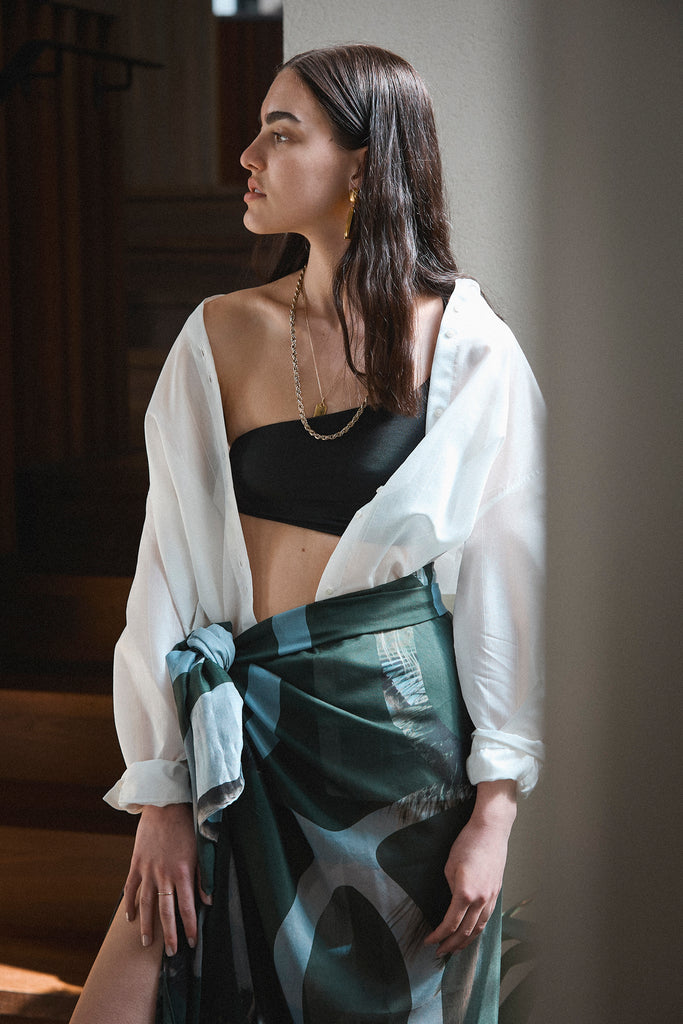 Good & Co / Palm Springs / Oversized Silk Chiffon Scarf + Sarong