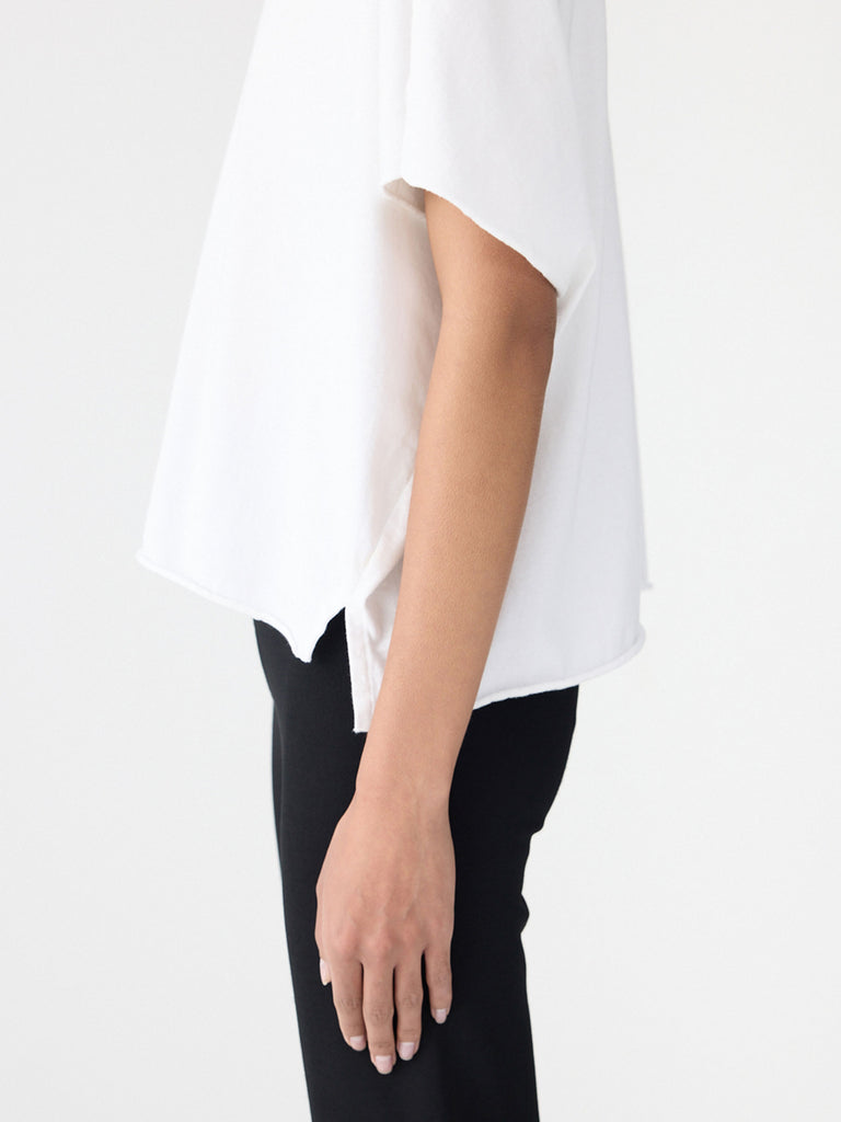 Bassike / Midweight Raw Slouch Boxy Tank / White