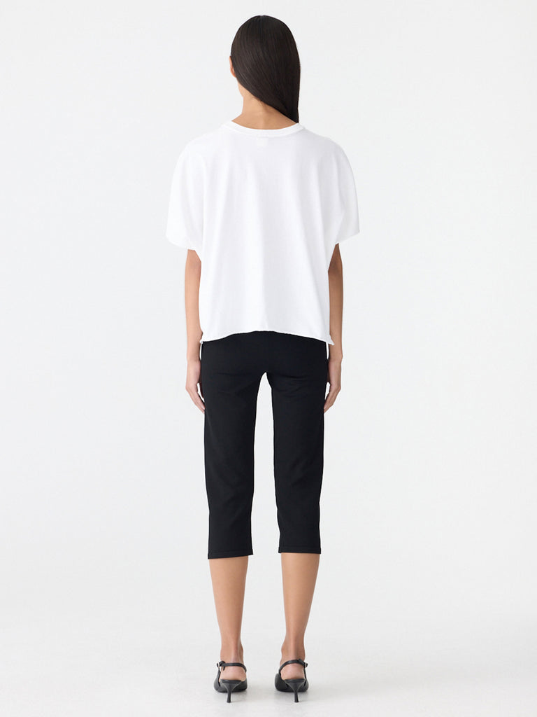 Bassike / Midweight Raw Slouch Boxy Tank / White