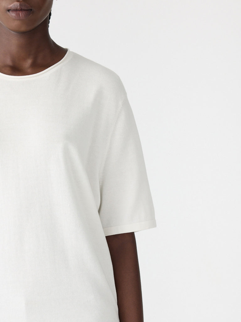 Bassike / Mercerised Cotton Boxy Knit / Natural