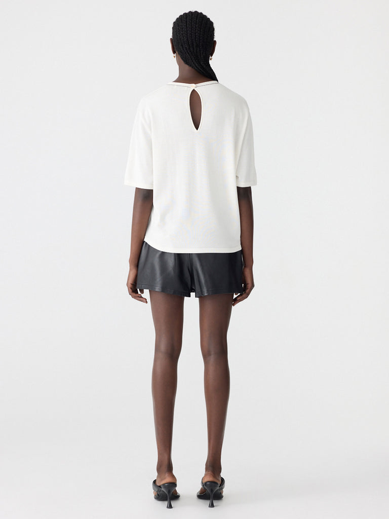 Bassike / Mercerised Cotton Boxy Knit / Natural