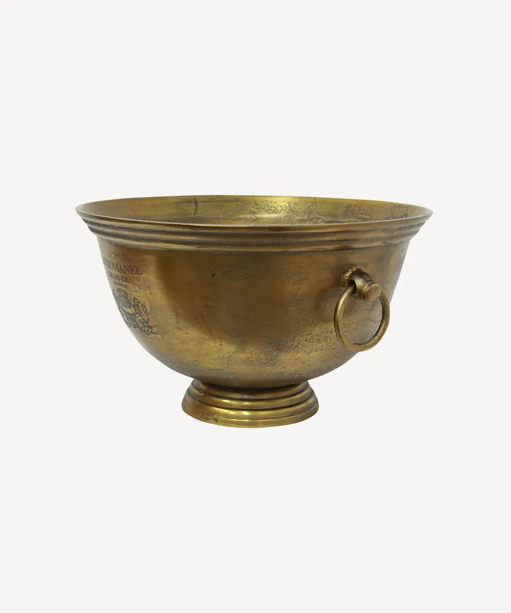 Romanee / Wine Bucket / Antique Gold Finish