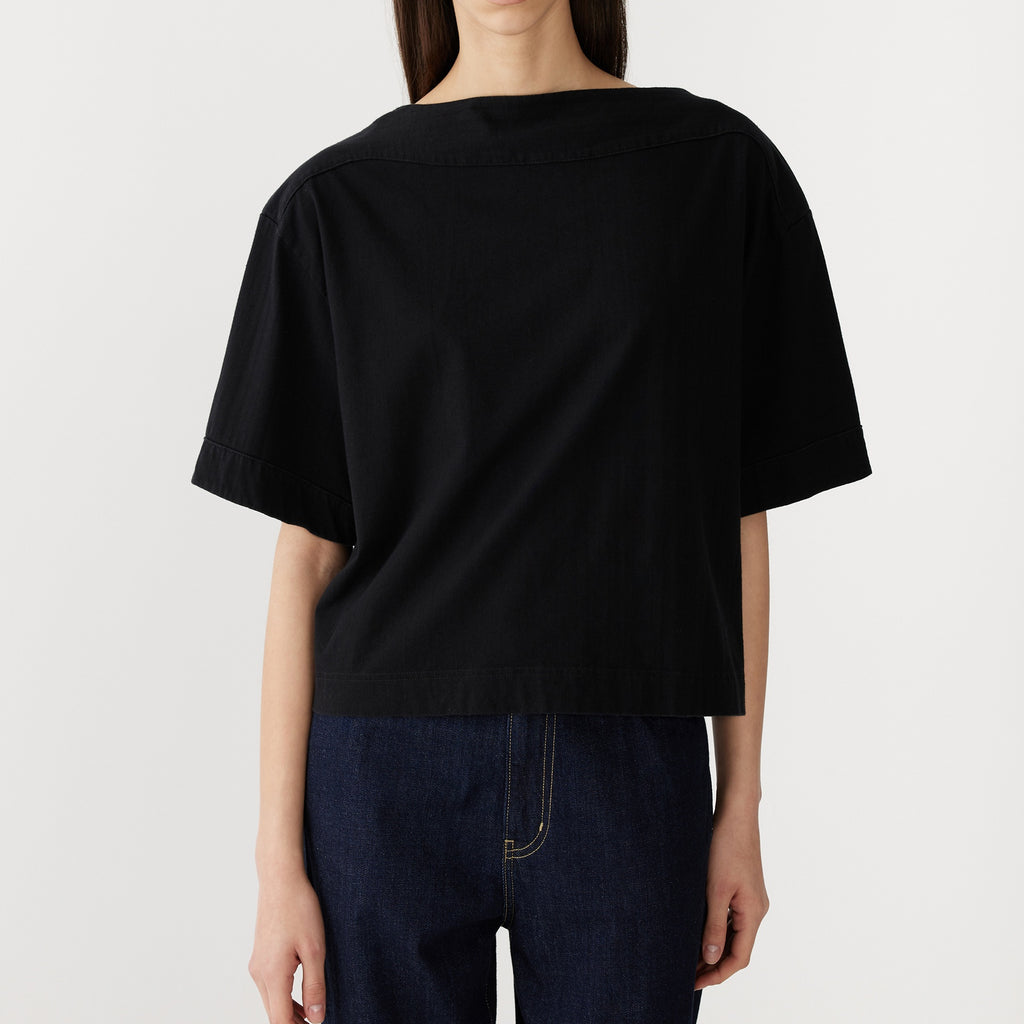 Bassike / Midweight Jersey Short Sleeve T-Shirt / Black