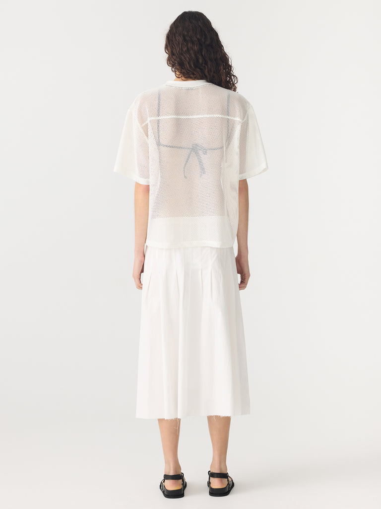 Bassike / Boxy Mesh T-Shirt / White