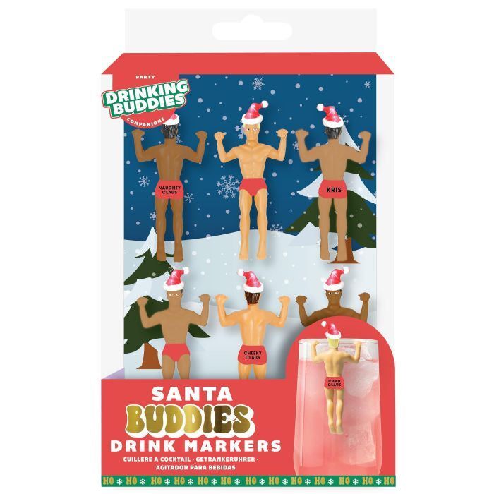 Santa Buddies Drink Markers / Set 6