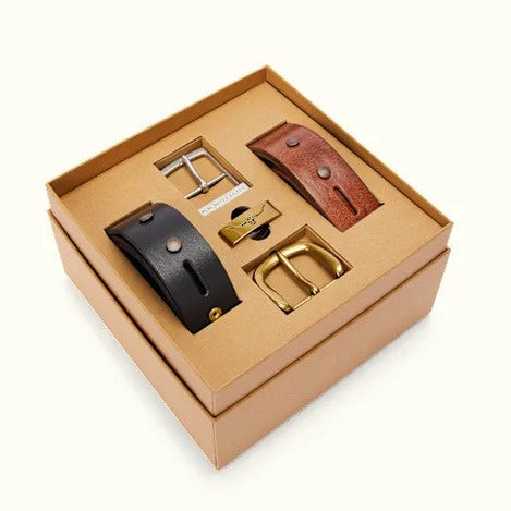 RM Williams / Belt Gift Set / Mid Brown + Black