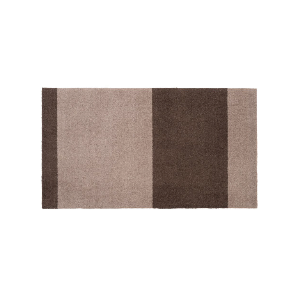 Tica Copenhagen / Mat /  Horizontal Stripes / Sand + Brown