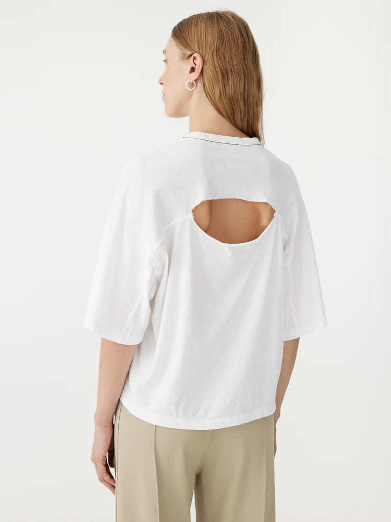 Bassike / Back Splice Boxy Short Sleeve T-Shirt / White