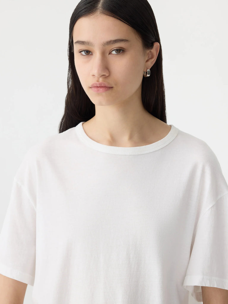 Bassike / Boyfriend Heritage Short Sleeve T-Shirt / White