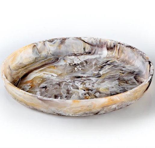 Nashi Home / Round Platter / Mocha Swirl