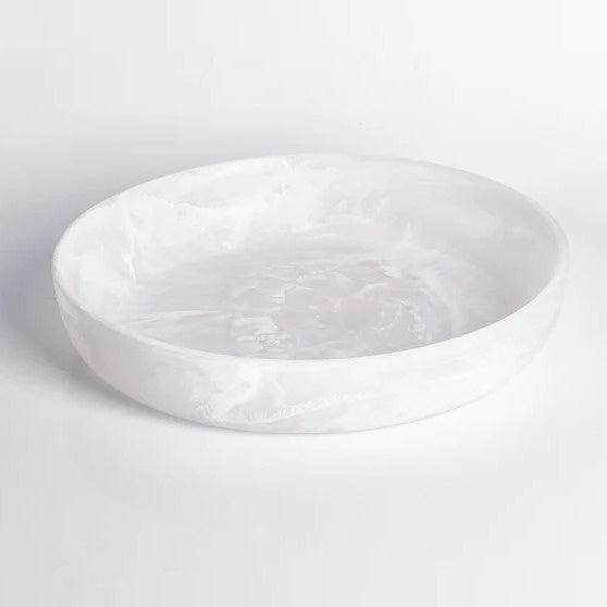 Nashi Home / Round Platter / White Swirl