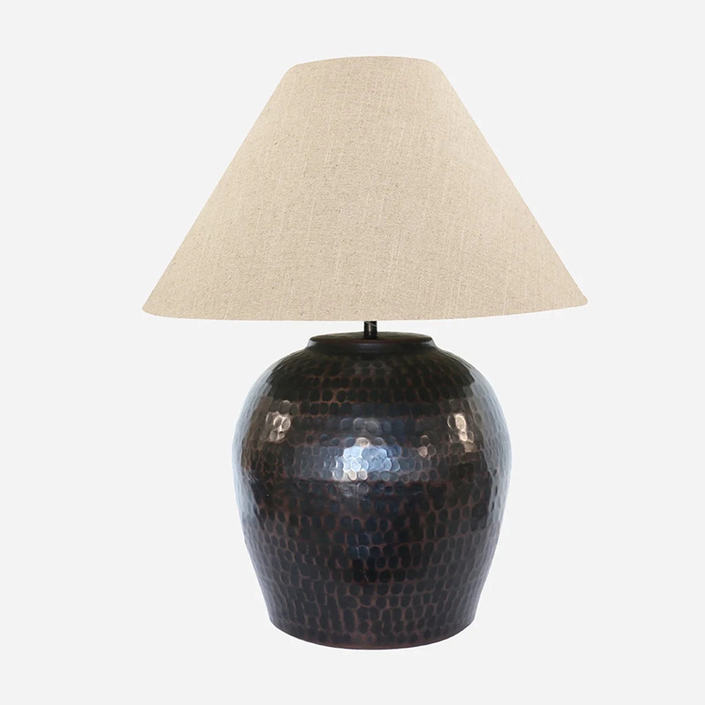 Romo Dark Bronze Lamp / Black Shade
