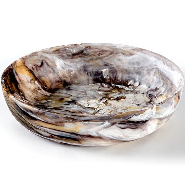 Nashi Home / Signature Round Bowl / Mocha Swirl