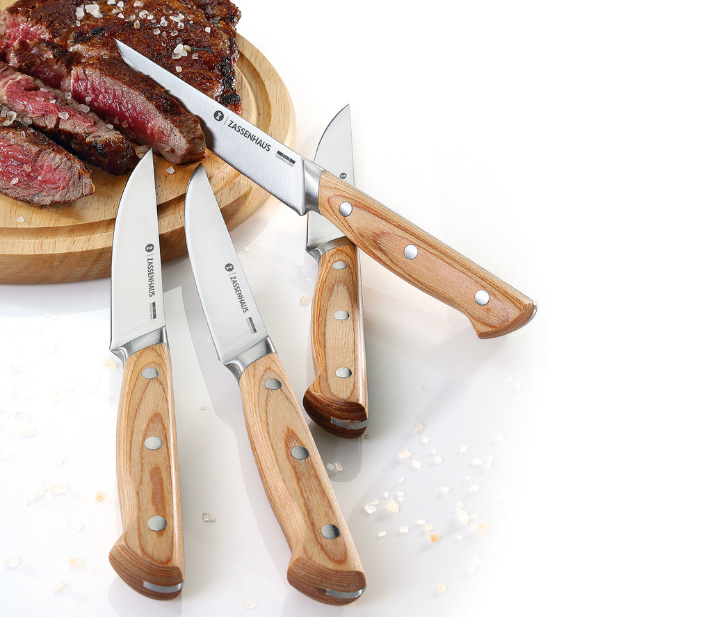 Steak Knives / Wooden Handle / Set of 4