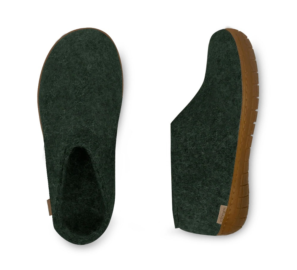 Glerups / Shoe / Forest Green / Rubber Sole