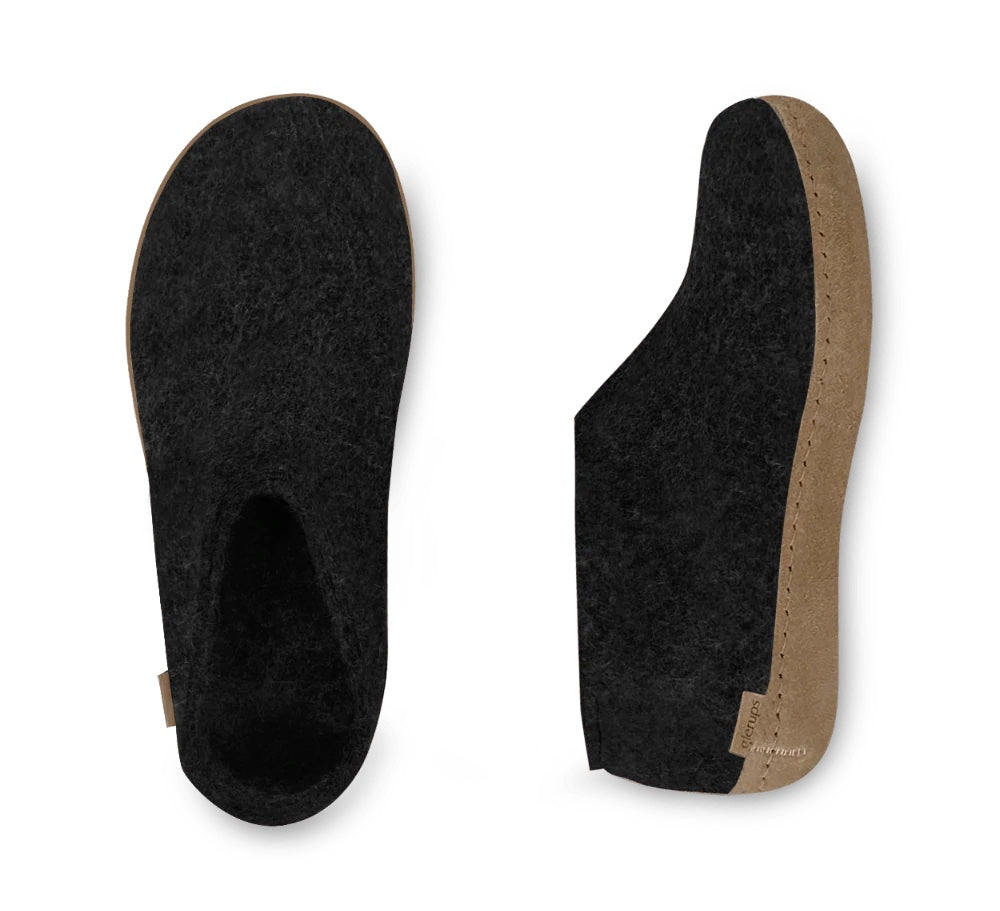 Glerups / Shoe / Charcoal / Leather Sole