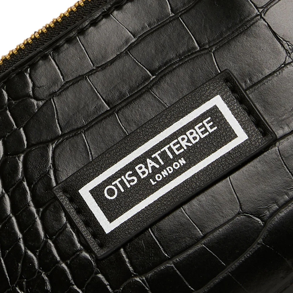 Otis Batterbee / Make Up Bag / Large / Black Croc