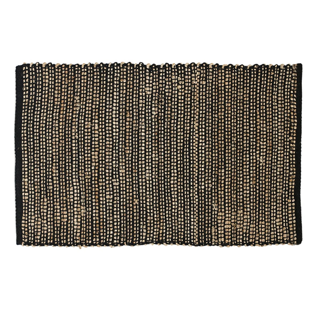Cuba Doormat / Jute + Cotton / Natural + Black