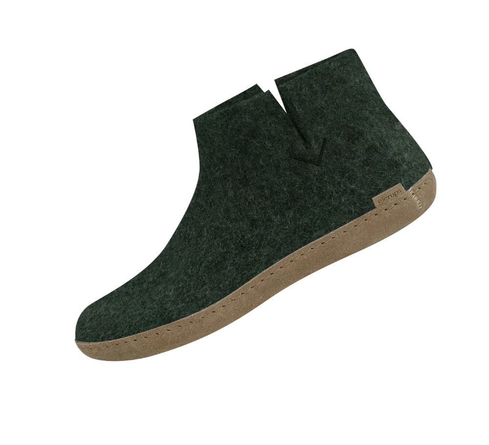 Glerups / Boot / Forest Green / Leather Sole