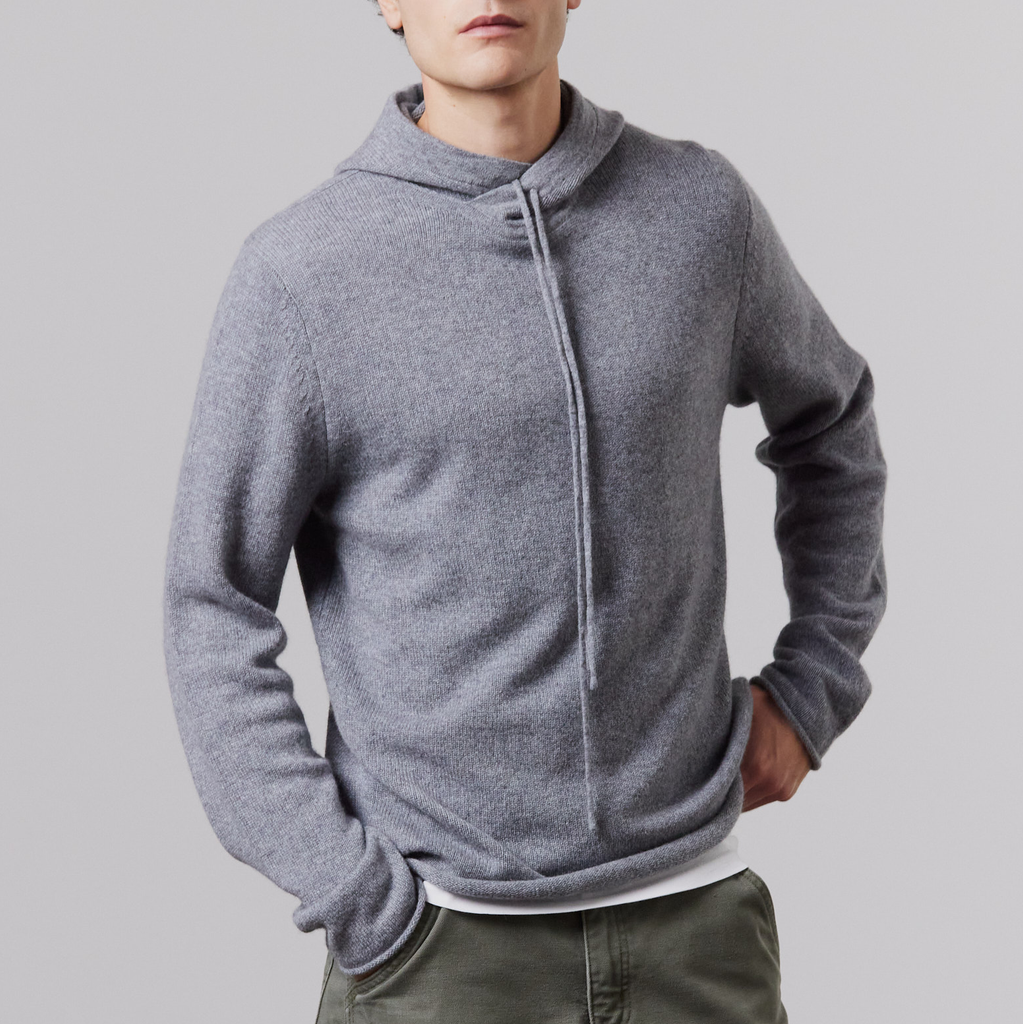 Laing Home / Cashmere Hoodie / Grey Marle