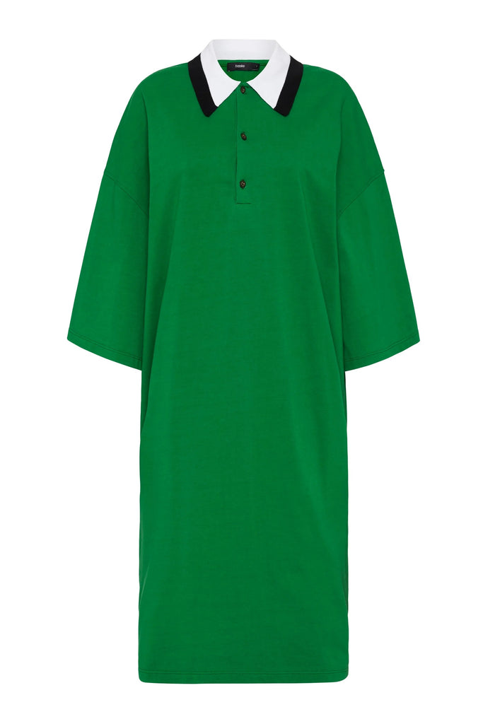 Bassike / Polo Short Sleeve T-Shirt Dress / Emerald