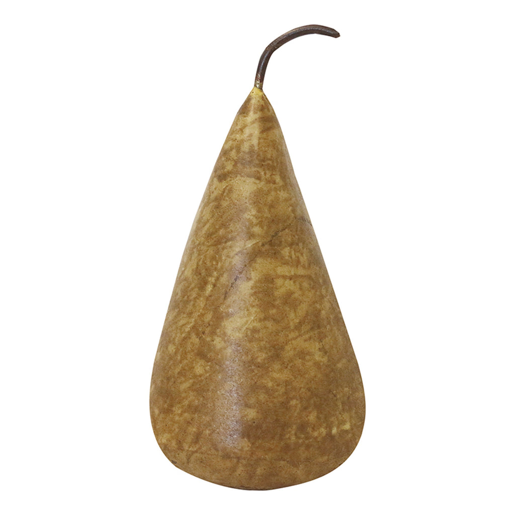 Marble Decorative Pear / Large / Golden Brown