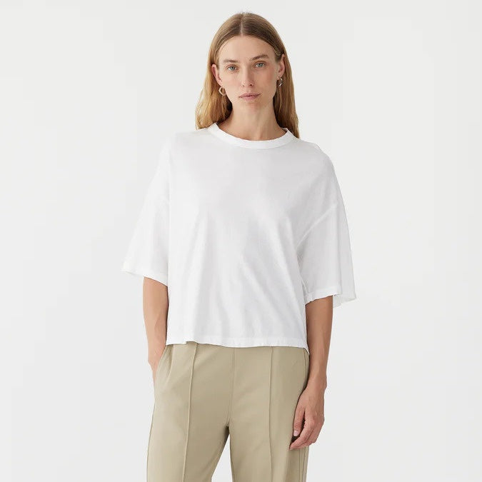 Bassike / Back Splice Boxy Short Sleeve T-Shirt / White