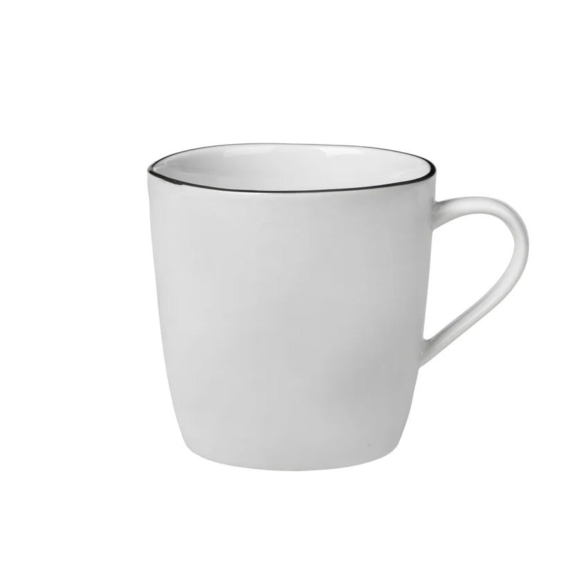 Broste Coffee Mug / White + Black Brim