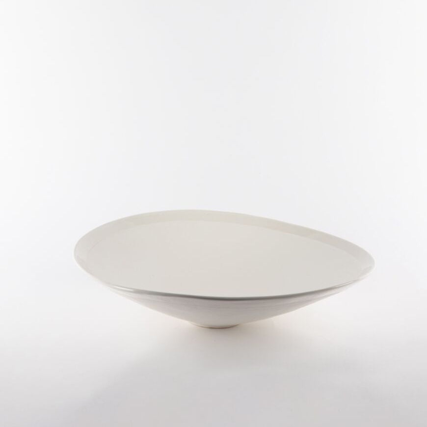 Lotus Curved Platter / White / Large
